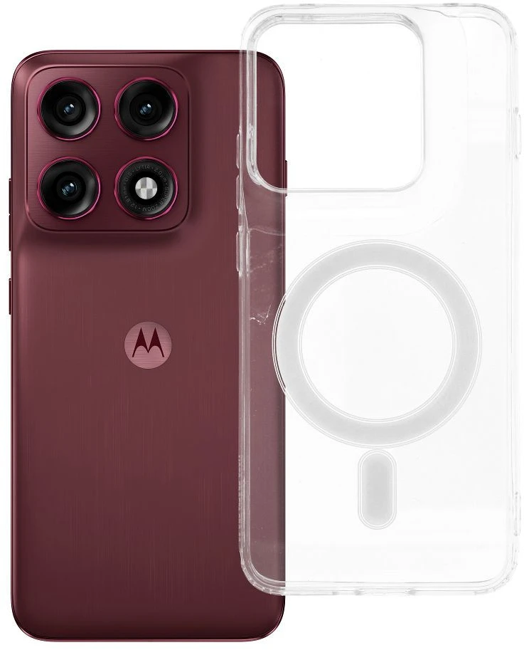 Oem dėklas, skirtas Motorola Edge 70 Pro 5G, skaidrus Mag Cover (MID), suderinamas su MagSafe, permatomas