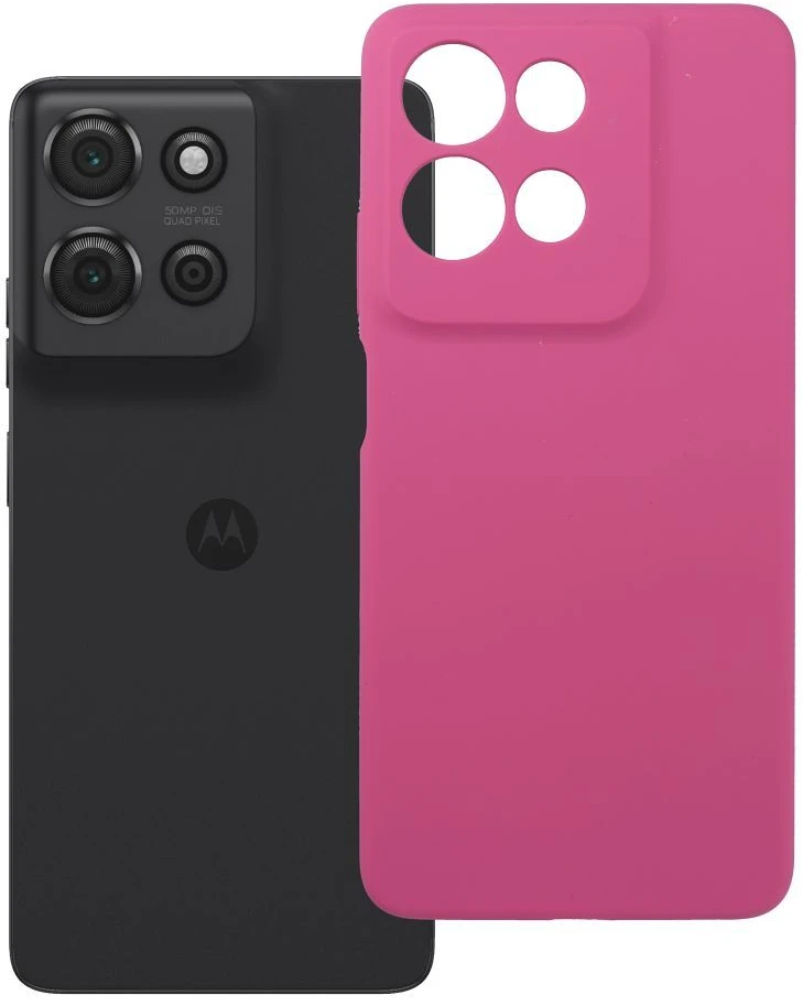 Oem Originalus Motorola G75 silikoninis 2 mm dėklas (apsauginė kamera), rožinis