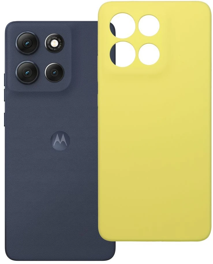 Oem Originalus Motorola G86 5G silikoninis 2 mm dėklas (apsauginė kamera), geltonas
