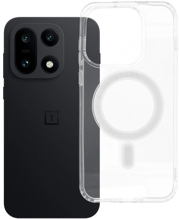 Oem dėklas, skirtas OnePlus 15, skaidrus, Mag Cover (MID), suderinamas su MagSafe, permatomas
