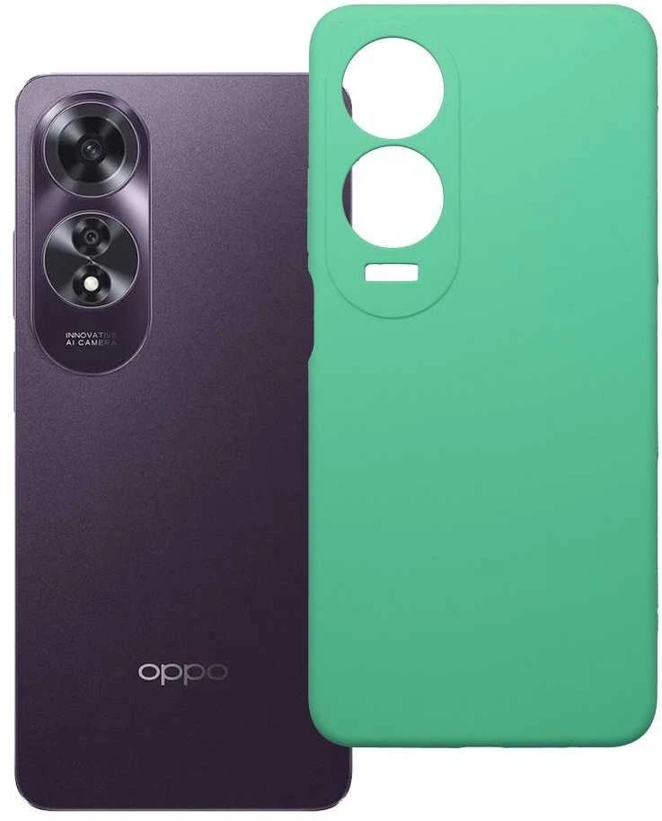 OEM dėklas Oppo A60 silikoniniam 2 mm dėklui (apsauginei kamerai), mėtinis