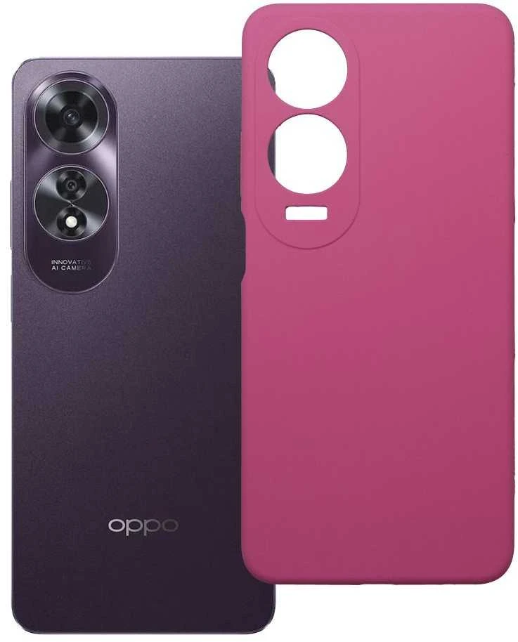 OEM dėklas Oppo A60 silikoniniam 2 mm dėklui (apsauginis fotoaparatas), rožinis