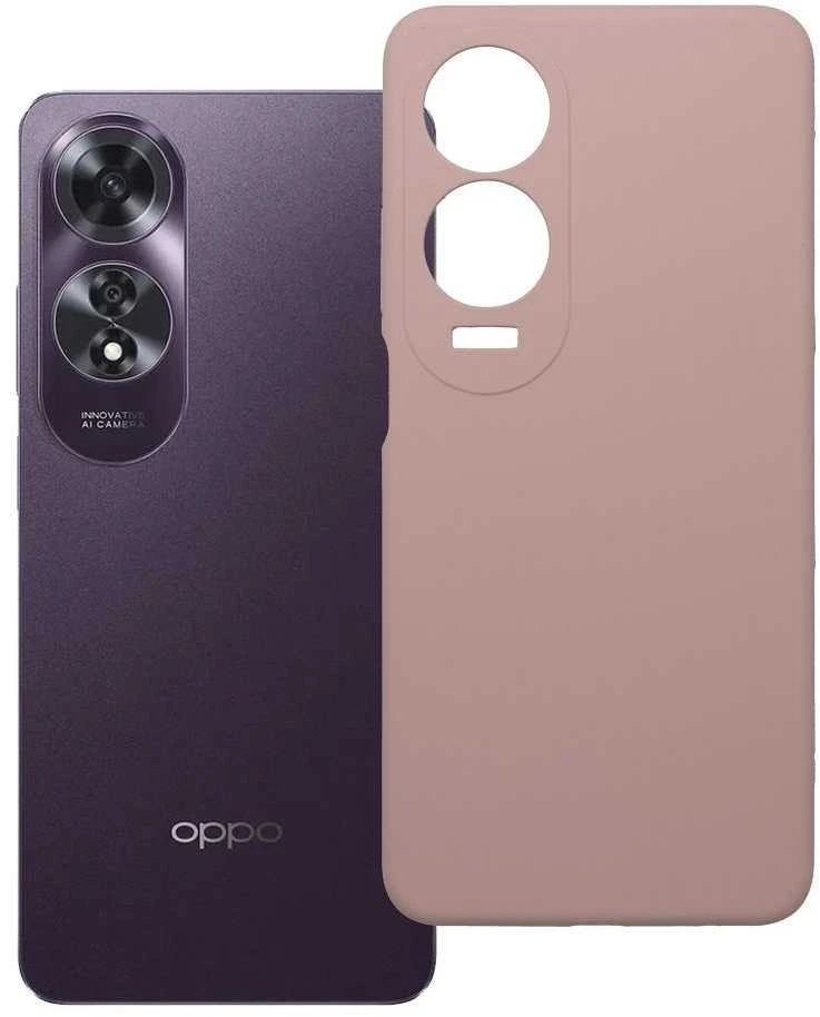 OEM dėklas Oppo A60 silikoniniam 2 mm dėklui (apsauginis fotoaparato dėklas), rausvos spalvos
