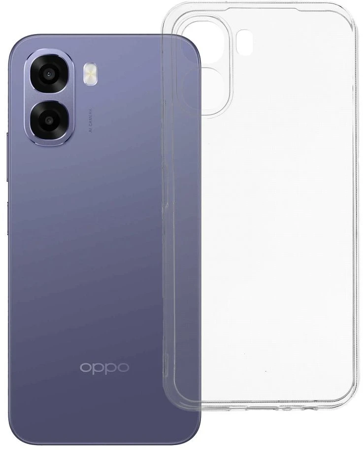Oem Originalus Oppo A6x skaidrus dėklas (2 mm, apsaugantis kamerą), skaidrus