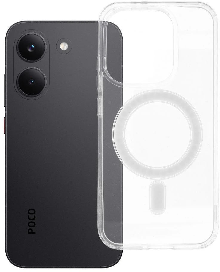 Oem dėklas, skirtas Poco X8 Pro 5G Clear Mag Cover (MID), suderinamas su MagSafe skaidrus