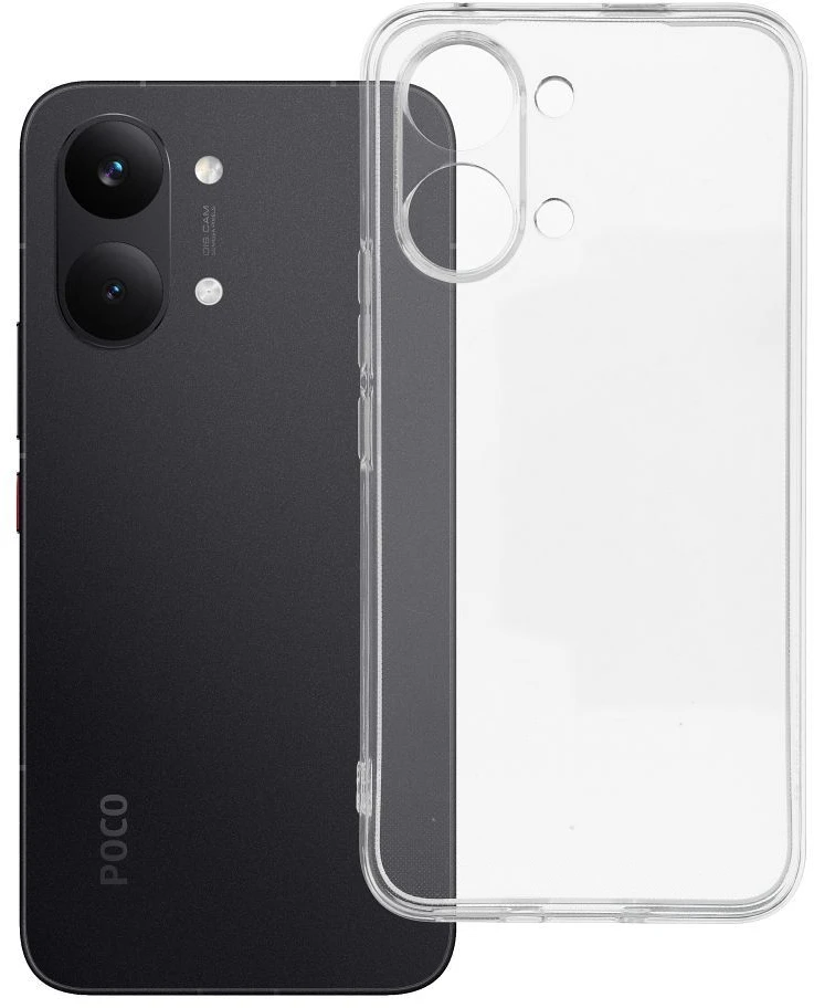 OEM dėklas Poco X8 Pro Max 5G, permatomas dėklas, 2 mm (kameros apsauga), skaidrus