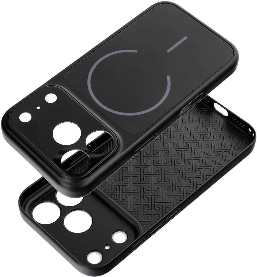 Oem Originalus dėklas, skirtas „iPhone 17 Pro Max / 18 Pro Max“ (žemas kameros kraštas), suderinamas su „MagSafe“ (juodas)