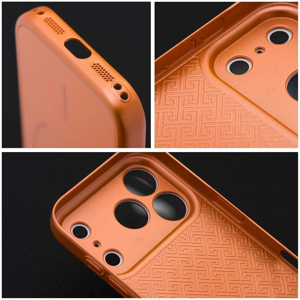 OEM dėklas, skirtas iPhone 11 PRO MAX Make 17, suderinamas su MagSafe, oranžinis