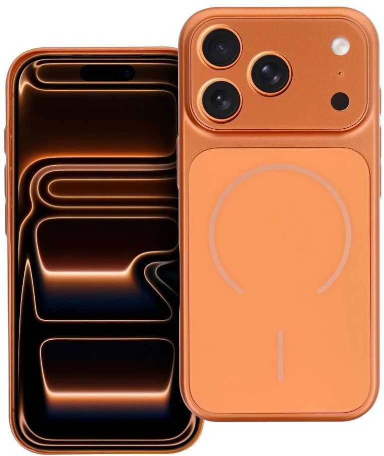OEM dėklas, skirtas iPhone 11 PRO MAX Make 17, suderinamas su MagSafe, oranžinis