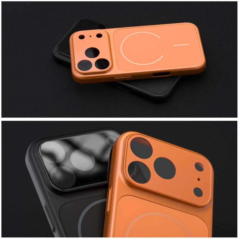 Oem Originalus „iPhone 16“ ir „17“ dėklas, suderinamas su „MagSafe“ ir oranžinis