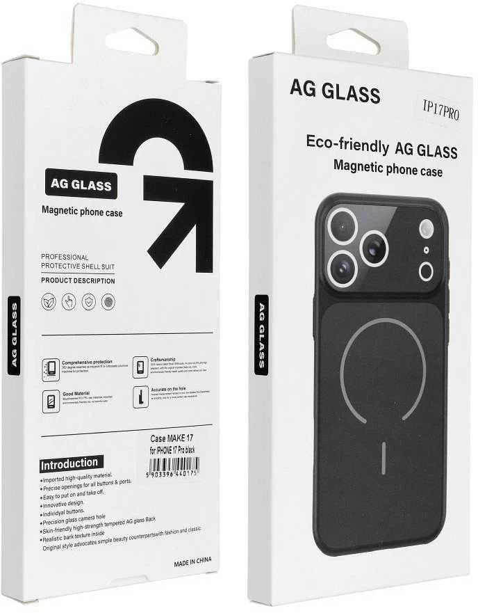 OEM dėklas, skirtas „iPhone 15“ ir „17“, suderinamas su „MagSafe“ juodas