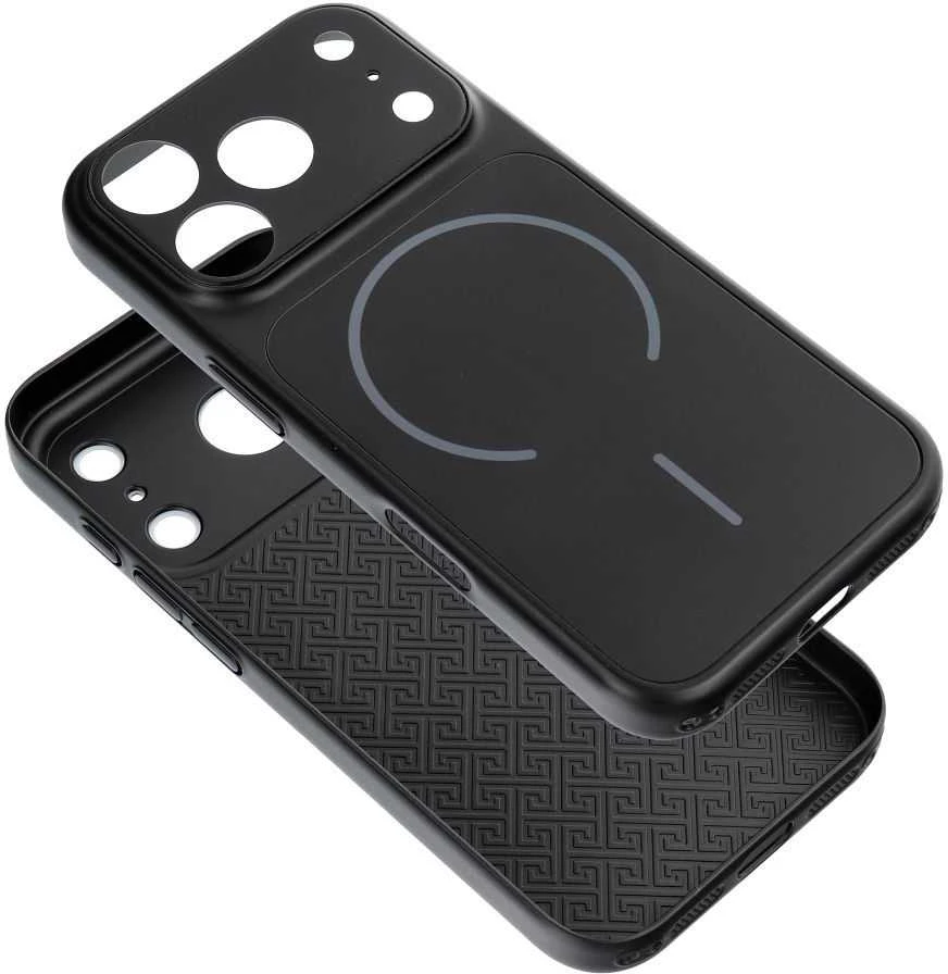 Oem Originalus dėklas, skirtas „iPhone 17 Pro Max / 18 Pro Max“ (žemas kameros kraštas), suderinamas su „MagSafe“ (juodas)