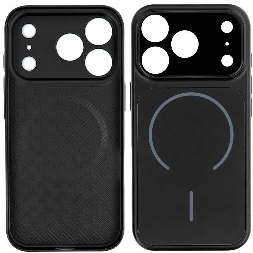 Oem Originalus dėklas, skirtas „iPhone 17 Pro Max / 18 Pro Max“ (žemas kameros kraštas), suderinamas su „MagSafe“ (juodas)