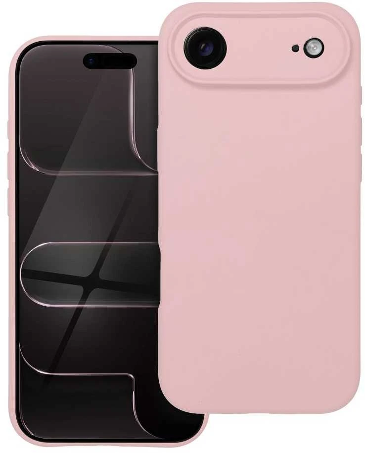 OEM dėklas, skirtas iPhone 17 AIR silikoniniam 2 mm dėklui (apsaugai nuo kameros), miltelinės rožinės spalvos