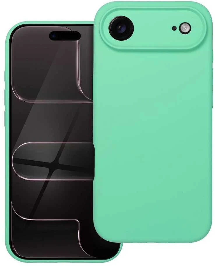 OEM silikoninis dėklas, skirtas „iPhone 17 AIR“, 2 mm, (apsauga nuo kameros), suderinamas su „MagSafe“, mėtų spalvos