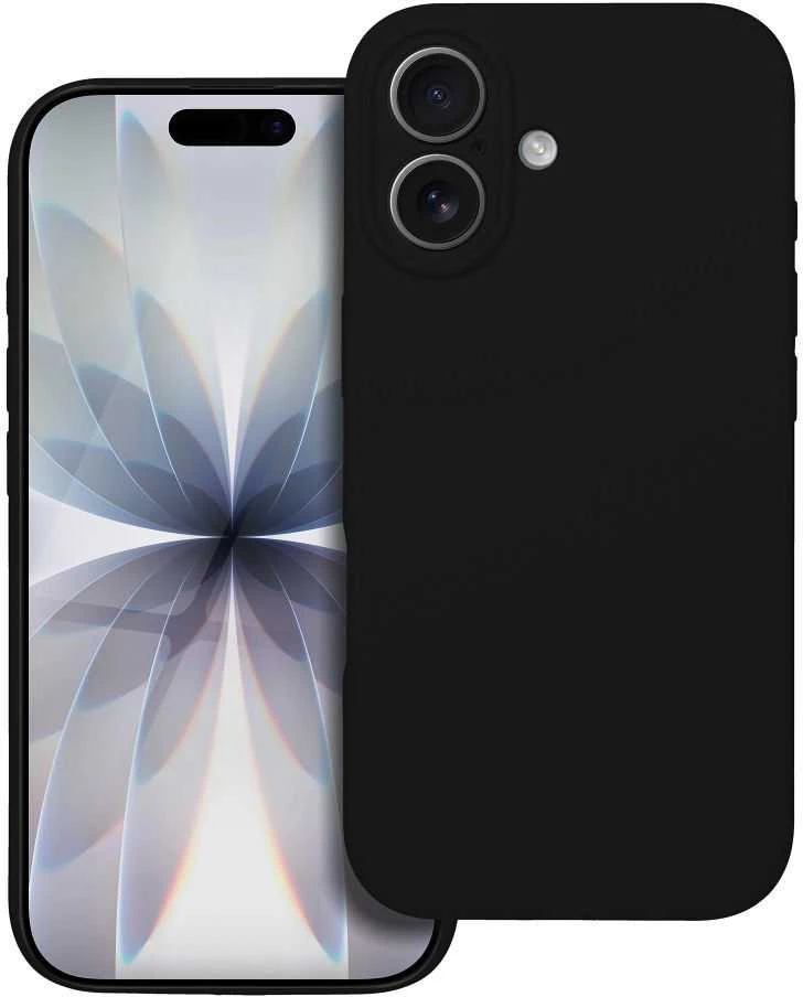 OEM dėklas iPhone 17 silikoniniam 2 mm dėklui (apsaugai nuo kameros) juodas