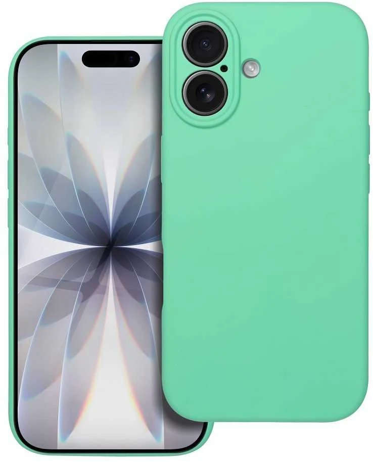 OEM dėklas, skirtas iPhone 17 silikoniniam 2 mm dėklui (apsaugai nuo kameros), mėtinis