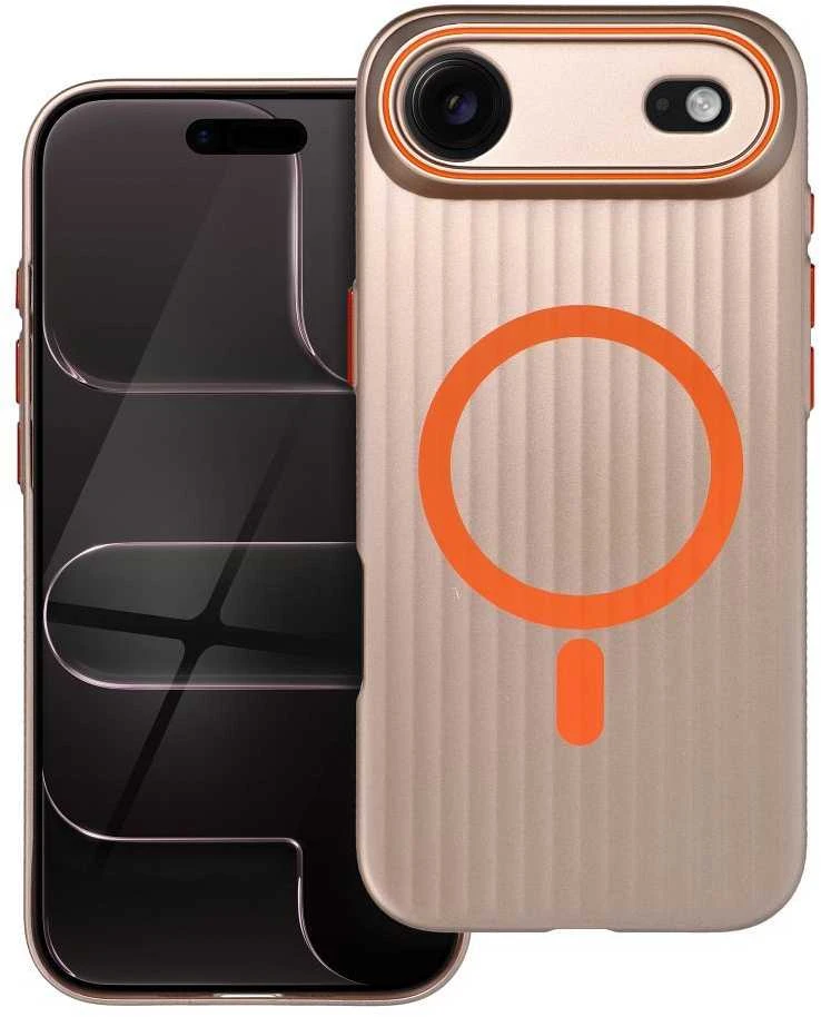 Simply Originalus „iPhone 17 AIR“ dėklas, suderinamas su „MagSafe“ titano spalvos dykumos spalvos dėklu.