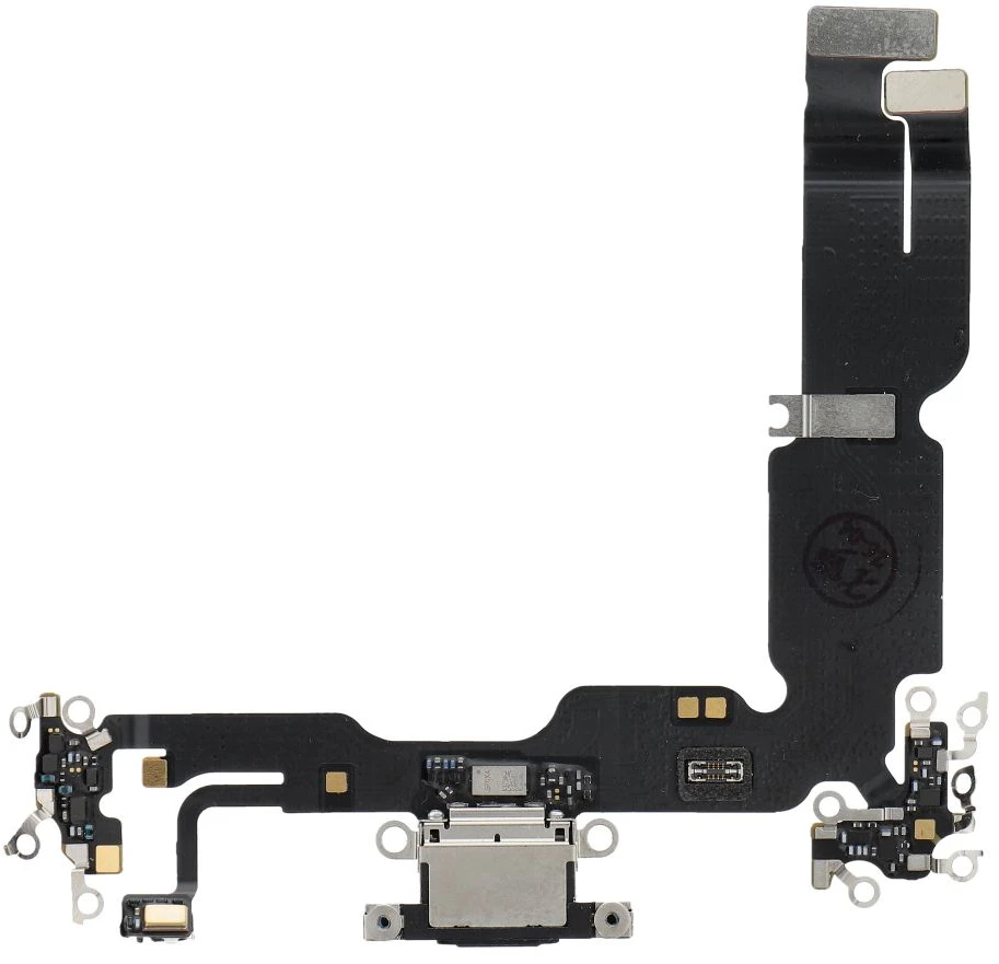 OEM įkrovimo lankstus USB įkroviklis IPHONE 15 Plus juodas (ištrauktas)