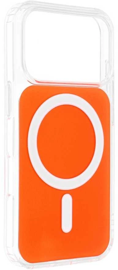 Oem Originalus „iPhone 17 Pro Max“ / „18 Pro Max“ dėklas (žemas kameros kraštas), skaidrus „Fusion Mag“ dėklas, suderinamas su „MagSafe“ hermes oranžinis