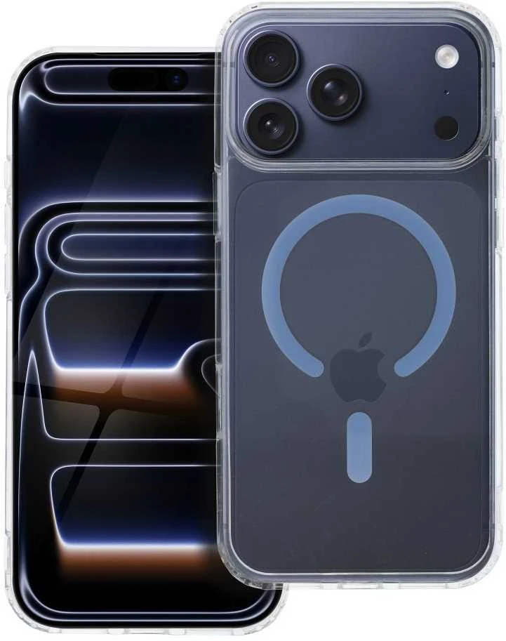 OEM dėklas, skirtas iPhone 17 Pro Max / 18 Pro Max (žemas kameros kraštas), „Drop Glue“ spalvotas žiedinis MagSafe dėklas, šviesus mėlynas