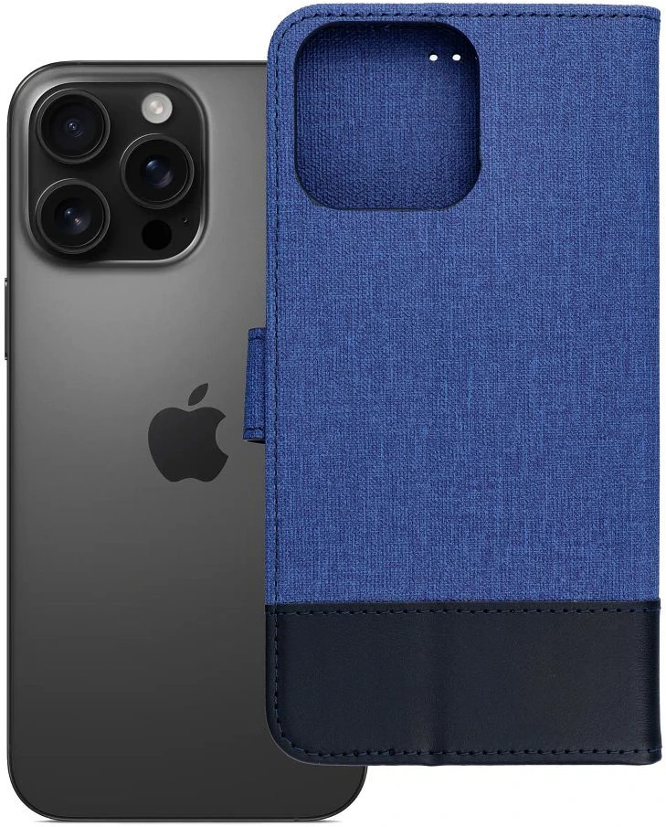OEM atverčiamas dėklas iPhone 16 PRO MAX Gomma Book mėlynas