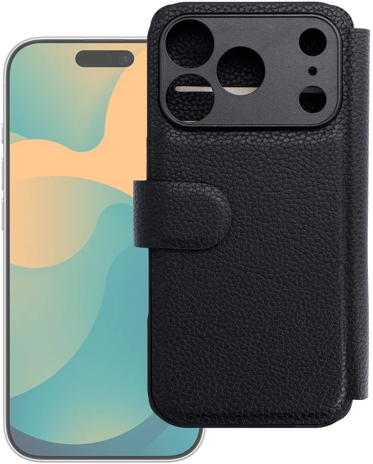 Oem Flip case for iPhone 17 / 18 Max Protect juodas