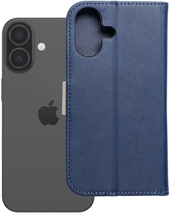 OEM atverčiamas dėklas iPhone 17 / 18 Split Book tamsiai mėlynos ir kreminės spalvos