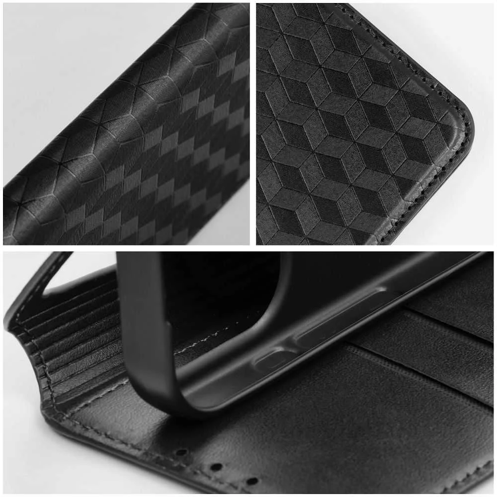 OEM atverčiamas dėklas iPhone 17 / 18 Cubic Book juodas