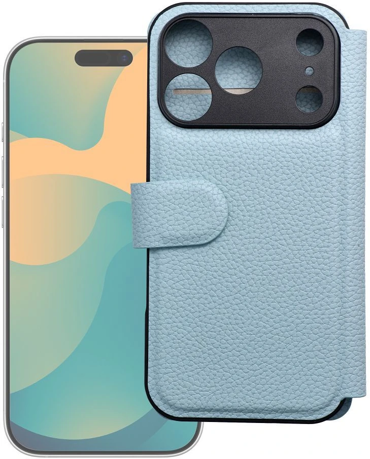 Oem Flip case for iPhone 17 PRO / 18 PRO Max Protect light mėlynas