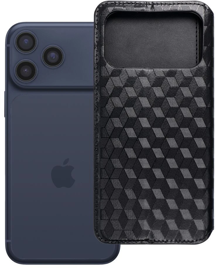 OEM atverčiamas dėklas iPhone 17 PRO MAX / 18 PRO MAX Cubic Book juodas