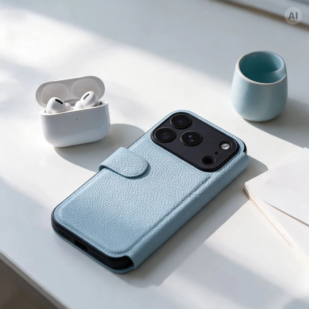 Oem Flip case for iPhone 17 PRO MAX / 18 PRO MAX Max Protect light mėlynas