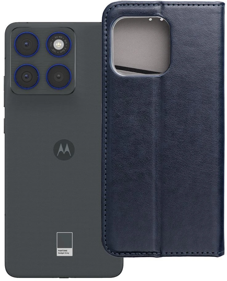 Oem Originalus atverčiamas dėklas Motorola EDGE 70 Smart Magneto tamsiai mėlynas
