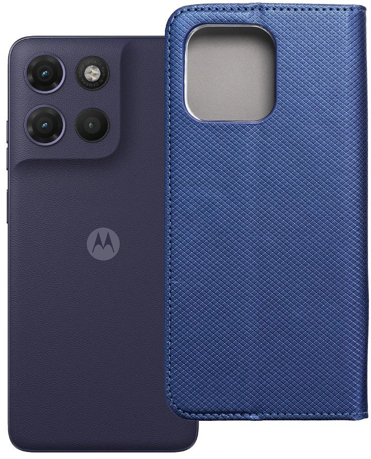 Dėklas OEM Flip case, skirtas „Motorola G17 POWER", Smart Case Book, tamsiai mėlynas