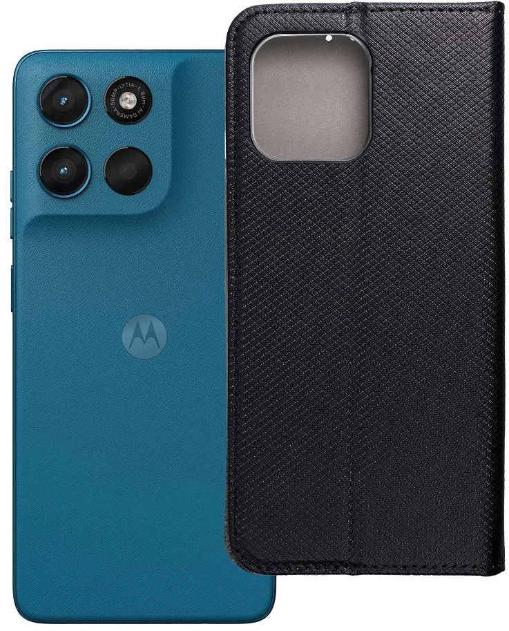 OEM atverčiamas dėklas Motorola G57 POWER Smart Case Book juodas