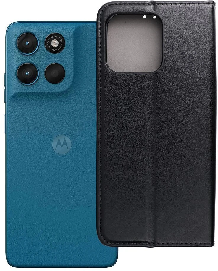 Dėklas Oem Flip case for Motorola G57 Power Smart Magneto juodas