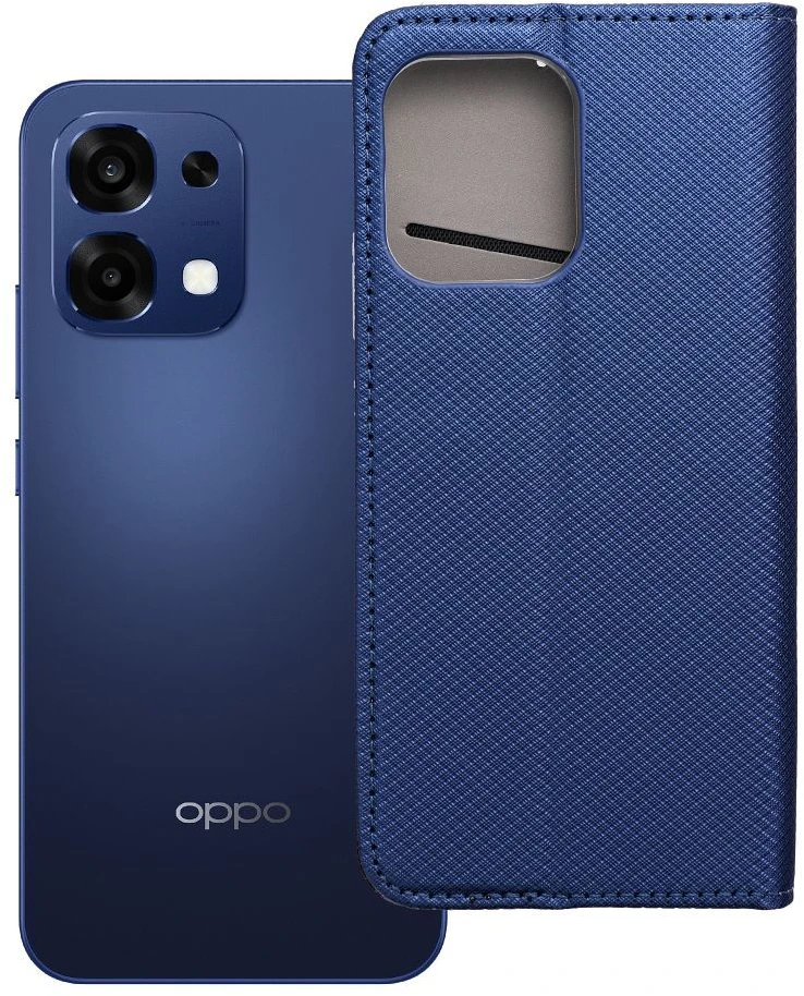 OEM atverčiamas dėklas Oppo Reno A6 PRO 5G Smart Case Book, tamsiai mėlynas