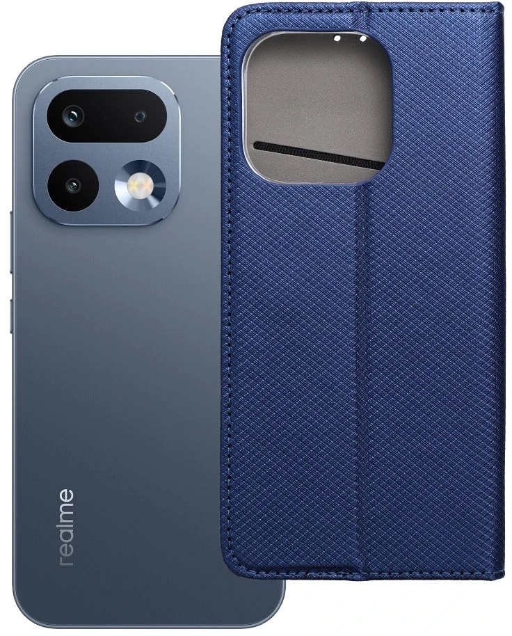 Dėklas Flip case for Realme 16 PRO Smart Case Book navy mėlynas