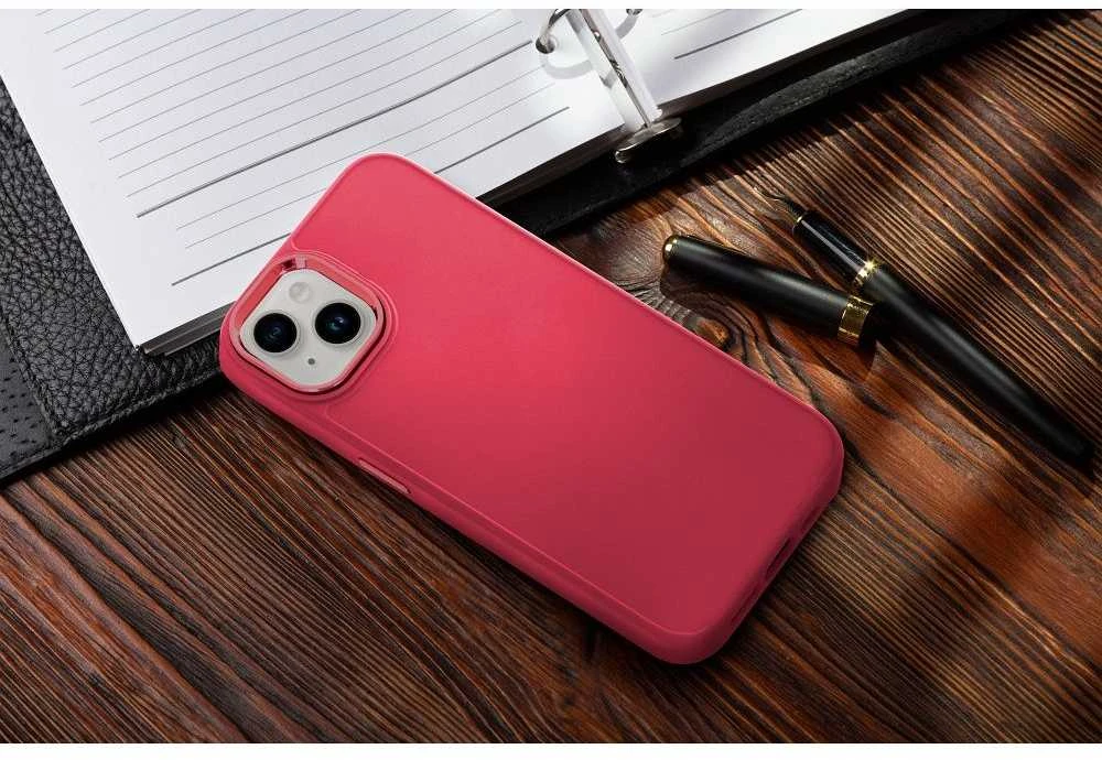 OEM dėklas, skirtas „iPhone 15 Frame“, rausvai raudonas