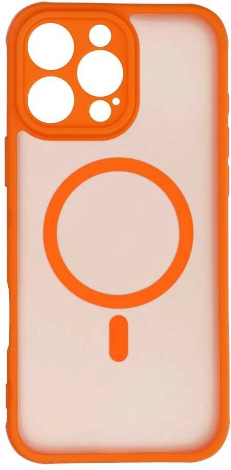 OEM dėklas, skirtas iPhone 16 PRO MAX, visiškai matinis, MagSafe, oranžinis