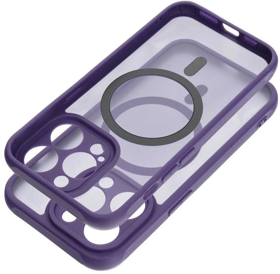 OEM dėklas, skirtas iPhone 12, pilnai matinis, suderinamas su MagSafe violetine
