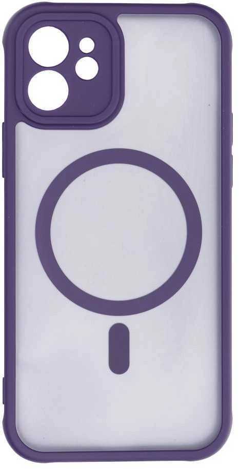 OEM dėklas, skirtas iPhone 12, pilnai matinis, suderinamas su MagSafe violetine