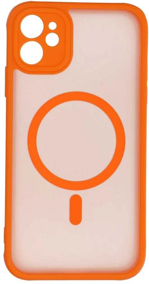 OEM dėklas, skirtas iPhone 11, visiškai matinis, MagSafe, oranžinis