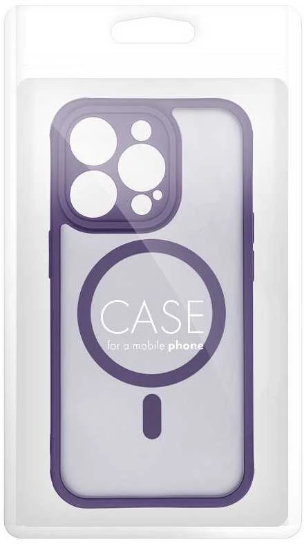 „Oem iPhone 15 PRO“ visiškai matinis „Mag“ dėklas, suderinamas su „MagSafe“ violetine