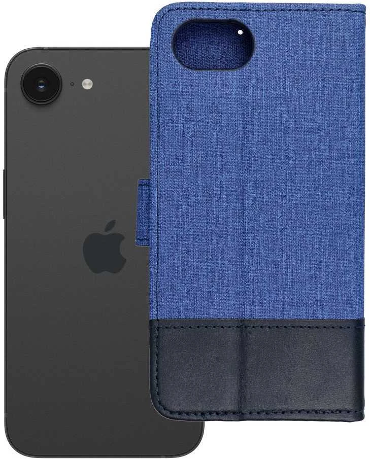 OEM atverčiamas dėklas iPhone 16e (SE 4 2025) Gomma Book mėlynas