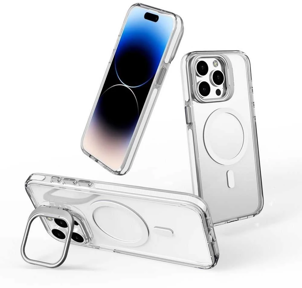 Dėklas Oem Originalus „iPhone 15 PRO MAX“ objektyvo dangtelis, suderinamas su „MagSafe“ ir baltais atspalviais.