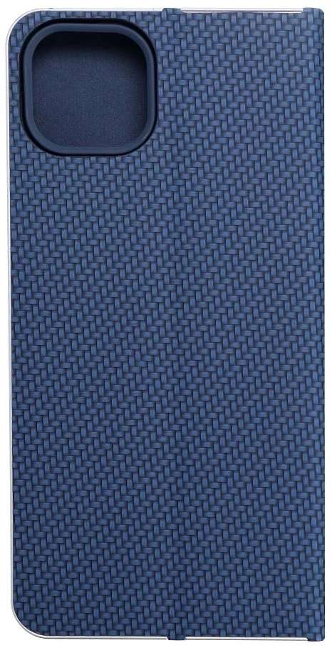 Dėklas Oem LUNA Book Carbon for IPHONE 14 Plus mėlynas