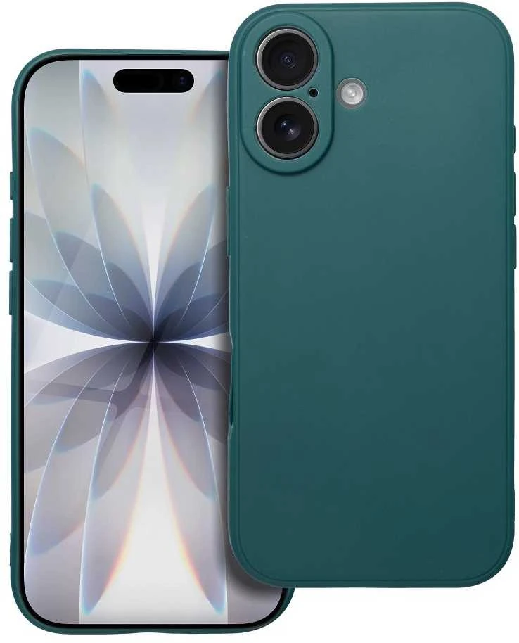 OEM dėklas, skirtas iPhone 17 matinės tamsios žalios spalvos