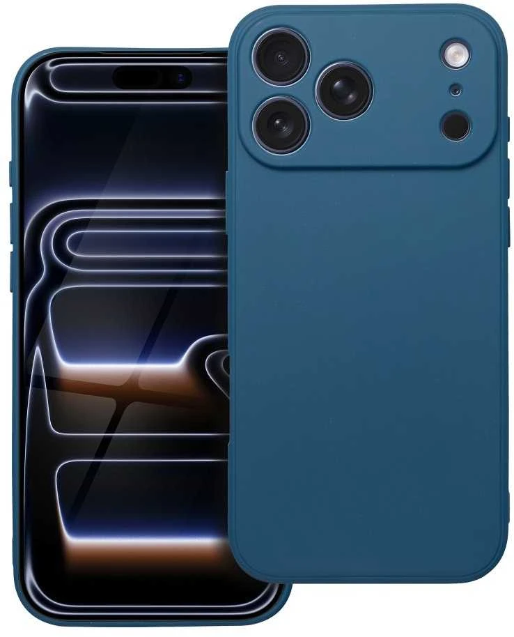 OEM dėklas, skirtas iPhone 17 Pro Max / 18 Pro Max (žemas kameros kraštas), matinis mėlynas