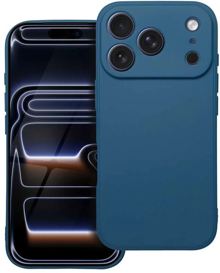 OEM dėklas, skirtas iPhone 17 Pro / 18 Pro (žemas kameros kraštas), matinis mėlynas